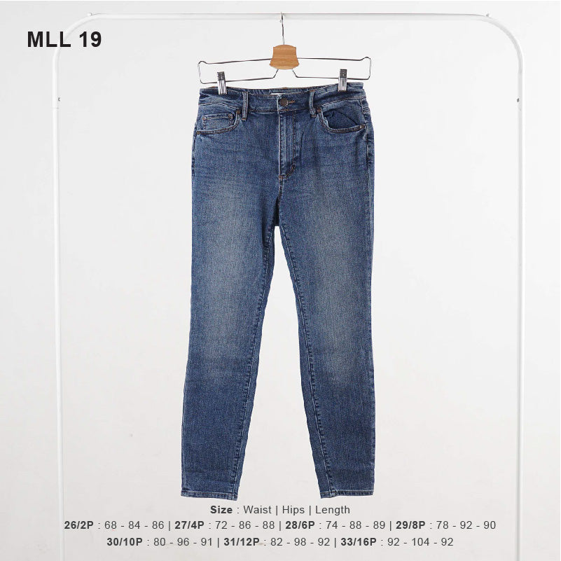 Celana Jeans Wanita - Curvy High Waist Skinny Ankle Pants (MLL 19-41)