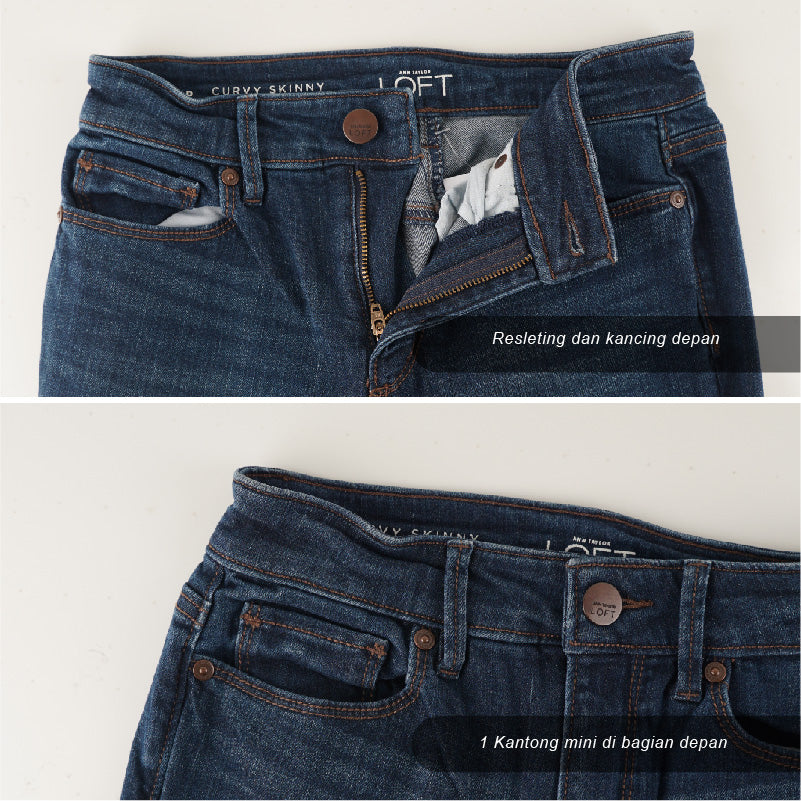 Celana Jeans Wanita - Curvy High Waist Skinny Ankle Pants (MLL 19-41)