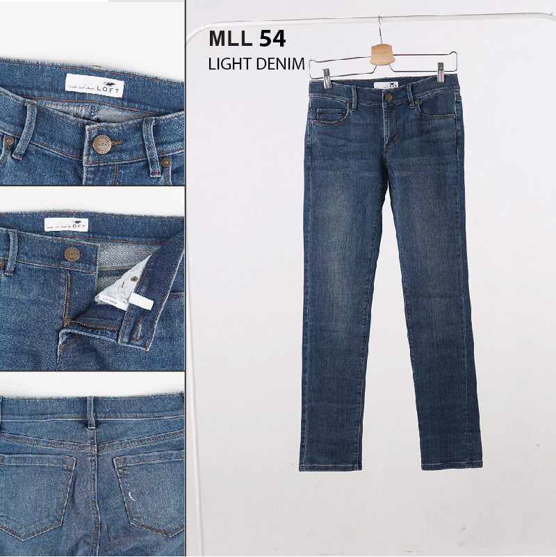 Celana Jeans Wanita - Curvy High Waist Skinny Ankle Jeans Pant (MLL 116 , MLL 54)