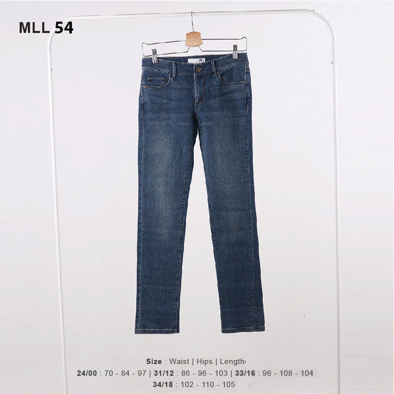 Celana Jeans Wanita - Curvy High Waist Skinny Ankle Jeans Pant (MLL 116 , MLL 54)