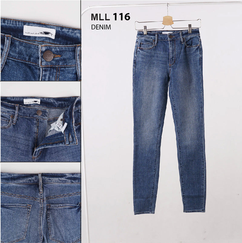 Celana Jeans Wanita - Curvy High Waist Skinny Ankle Jeans Pant (MLL 116 , MLL 54)