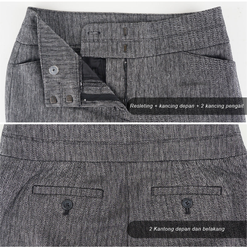 Celana Panjang Wanita - Curvy Abstract Women Pants (MLL 63)