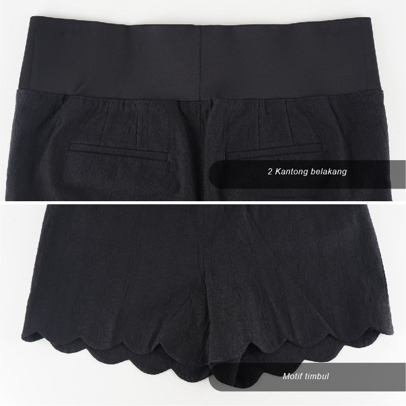 Celana Pendek Wanita -Black Short Women Pants (MLS 04)