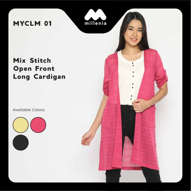 Mara Cardigan - Open stitch Pattern Quarter Sleeve [MYCLM 01]