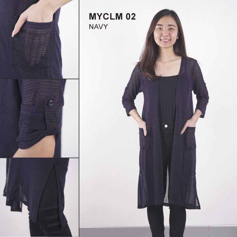 Mina Cardigan - Open stitch Pattern Quarter Sleeve [MYCLM 02]