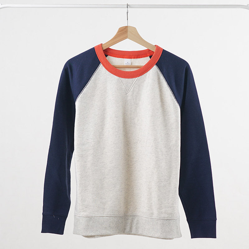 Sweatshirt Wanita- Sweatshirt Reglan Blue Orange [OSW 01 OBO]