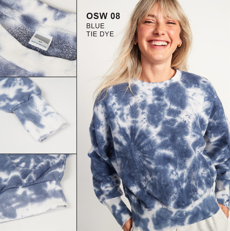 Sweatshirt Wanita Warna Blue Tie Dye (OSW 08)