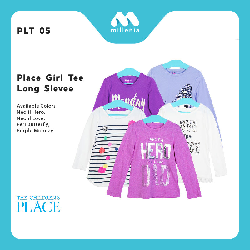 Kaos Anak Cewe -Place Girl Cotton Poly Tee Long Sleeve (PLT 05)