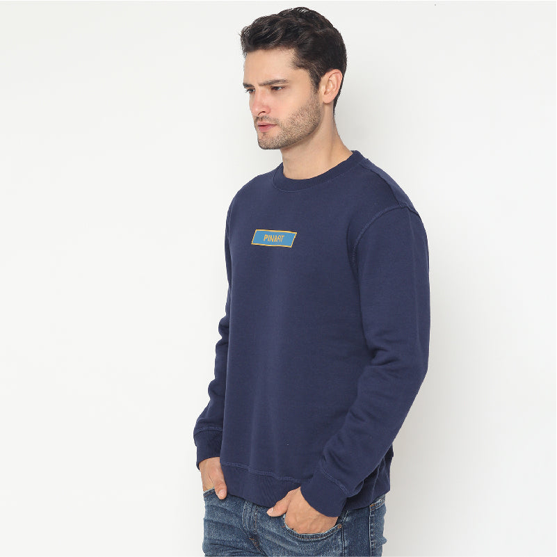 Sweatshirt Unisex Round Neck-Casual in 4 Colors PIN n FIT Sweater Cowok [PNF 02]