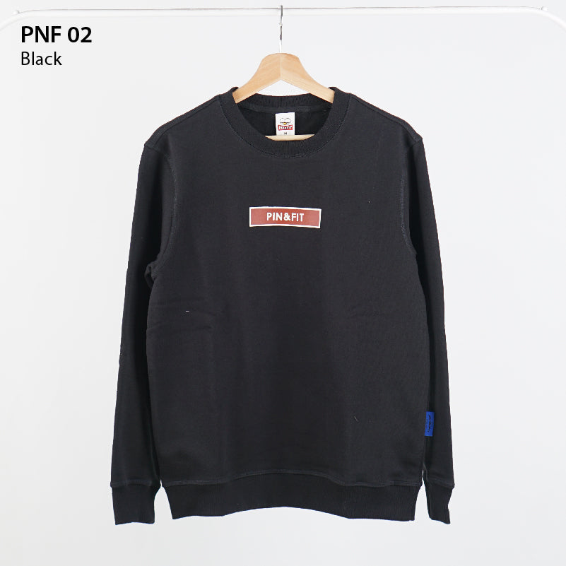 Sweatshirt Unisex Round Neck-Casual in 4 Colors PIN n FIT Sweater Cowok [PNF 02]