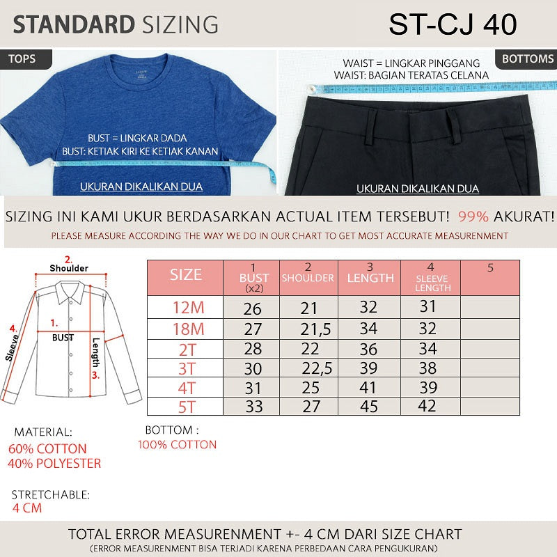 Kaos Anak Perempuan - Girls T-shirt Long Sleeve (ST-CJ 40)