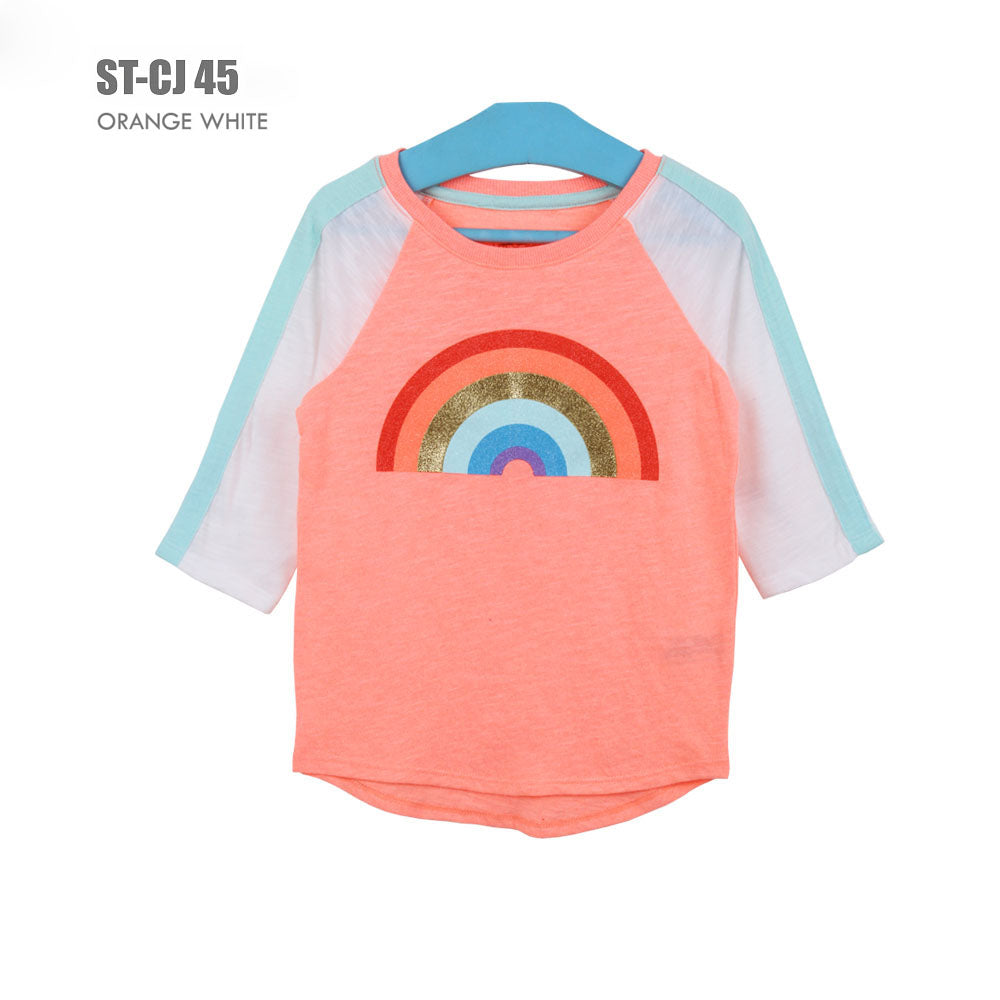 Kaos Anak Perempuan - Girls T-shirt Branded Quarter Sleeve (ST-CJ 45)