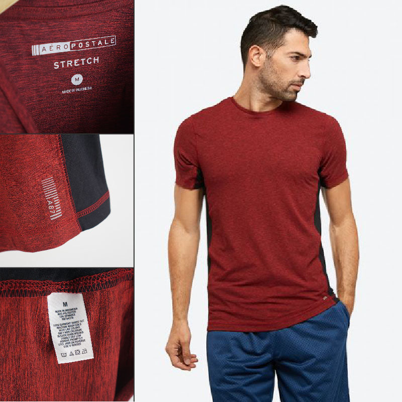 Kaos Pria-Colourblocked Side Stretch Tee [ATM 13]