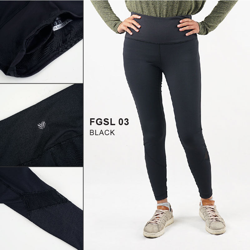 Legging sport wanita -Legging sport with mesh bottom (FGSL 03)