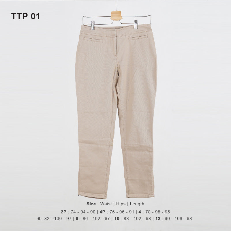 Celana Bahan Wanita Slimp Zip (TTP 01)