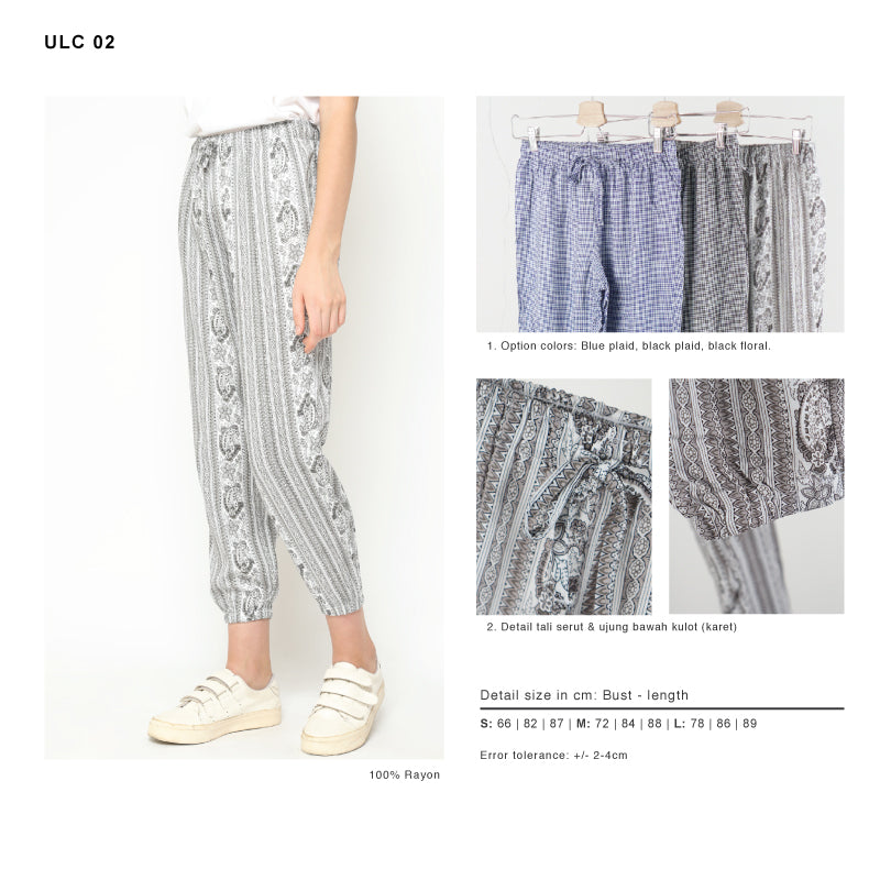Celana Jogger Soft Katun Untuk Santai Daily Casual - Adem & Nyaman - Bahan Jatuh [ULC 02]