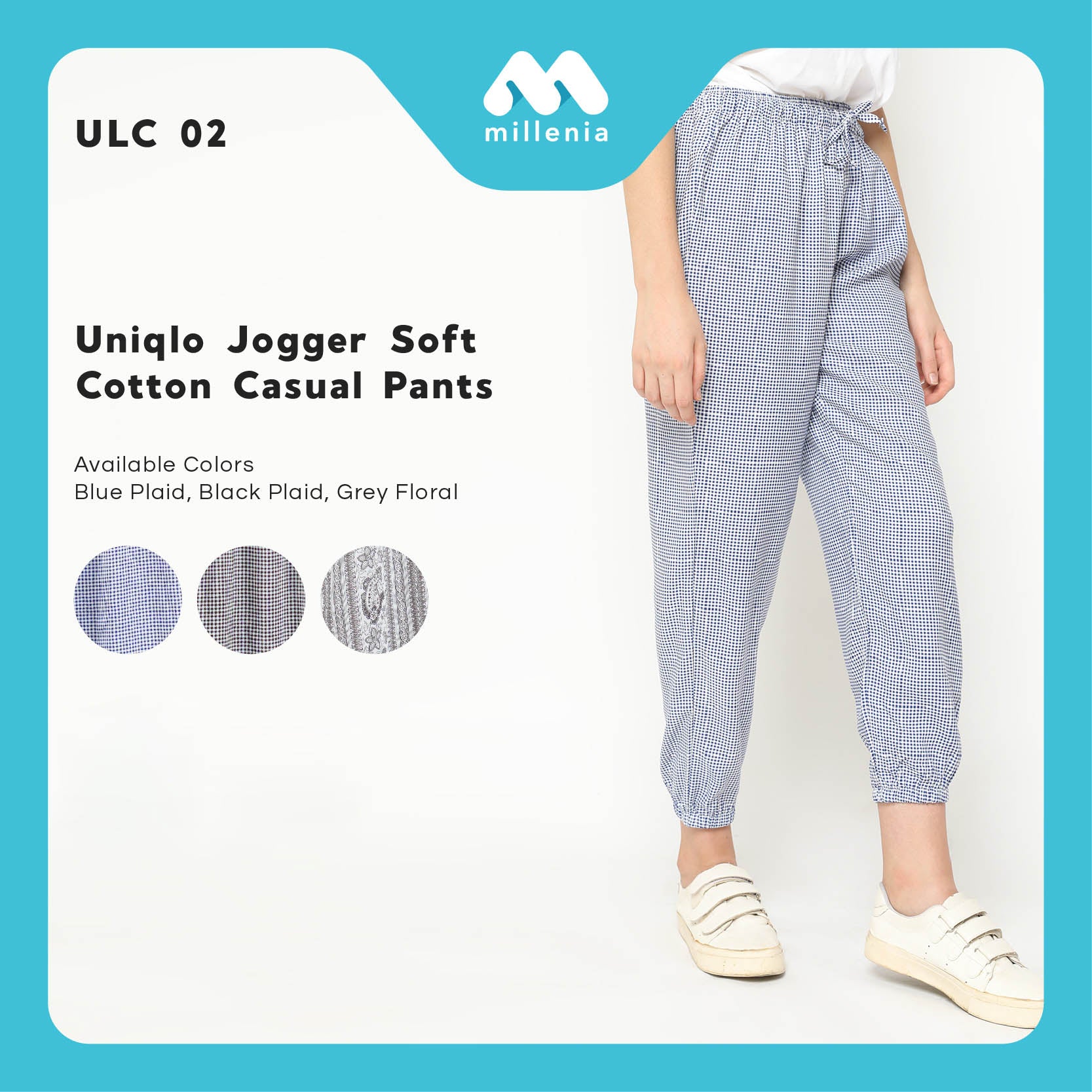 Celana Jogger Soft Katun Untuk Santai Daily Casual - Adem & Nyaman - Bahan Jatuh [ULC 02]