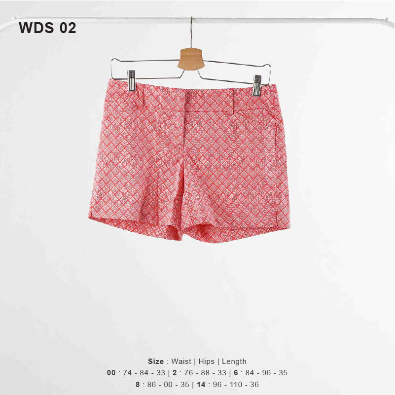 Celana Pendek Wanita - Red Geo Short (WDS 02)